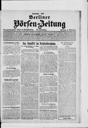 Berliner Börsen-Zeitung vom 09.05.1924