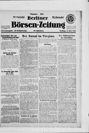 Berliner Börsen-Zeitung vom 09.05.1924