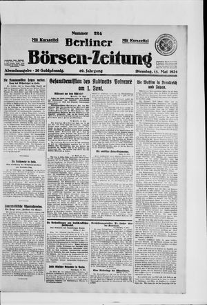 Berliner Börsen-Zeitung vom 13.05.1924