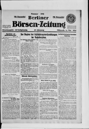 Berliner Börsen-Zeitung vom 14.05.1924