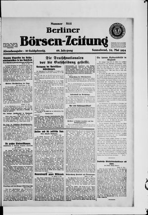Berliner Börsen-Zeitung vom 24.05.1924
