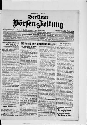 Berliner Börsen-Zeitung vom 31.05.1924