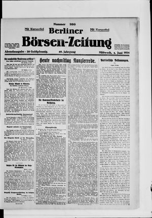 Berliner Börsen-Zeitung vom 04.06.1924