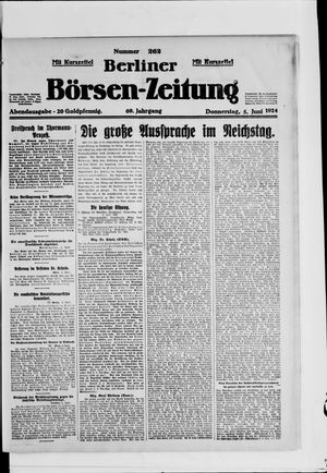 Berliner Börsen-Zeitung on Jun 5, 1924