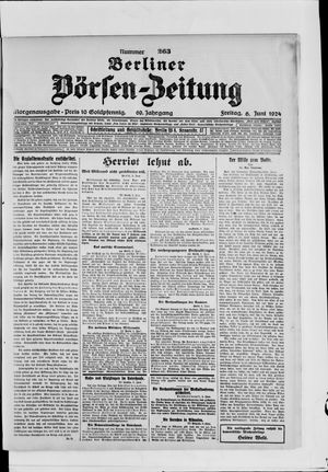 Berliner Börsen-Zeitung on Jun 6, 1924