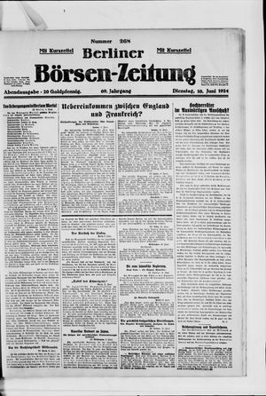 Berliner Börsen-Zeitung on Jun 10, 1924