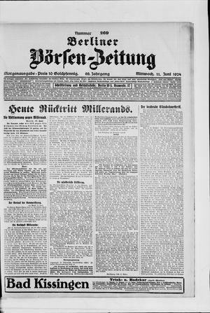 Berliner Börsen-Zeitung vom 11.06.1924