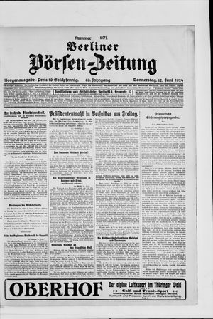 Berliner Börsen-Zeitung vom 12.06.1924