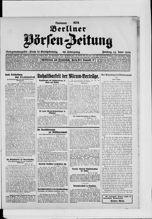 Berliner Börsen-Zeitung vom 13.06.1924