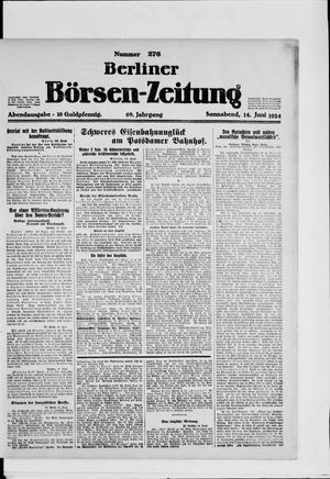 Berliner Börsen-Zeitung vom 14.06.1924