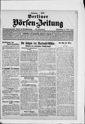 Berliner Börsen-Zeitung vom 17.06.1924