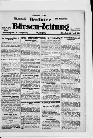 Berliner Börsen-Zeitung vom 17.06.1924
