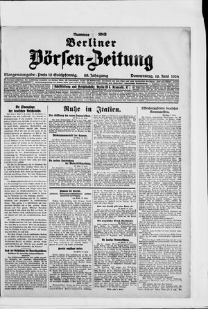 Berliner Börsen-Zeitung vom 19.06.1924