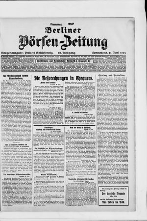 Berliner Börsen-Zeitung vom 21.06.1924