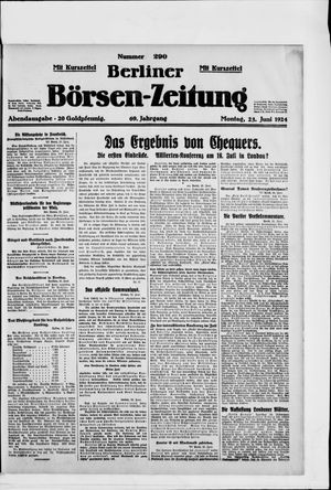 Berliner Börsen-Zeitung vom 23.06.1924