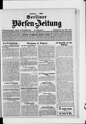 Berliner Börsen-Zeitung on Jun 28, 1924