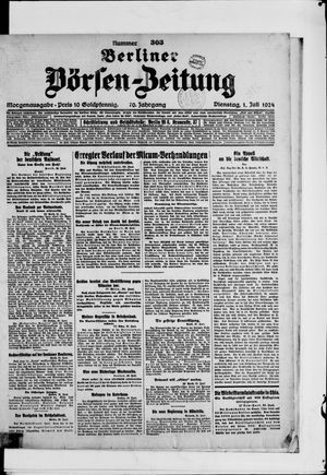 Berliner Börsen-Zeitung vom 01.07.1924