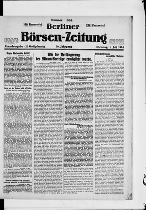 Berliner Börsen-Zeitung vom 01.07.1924