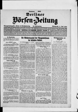 Berliner Börsen-Zeitung vom 02.07.1924