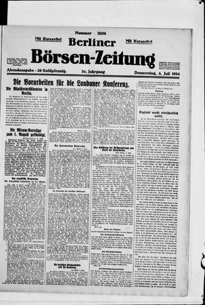 Berliner Börsen-Zeitung vom 03.07.1924