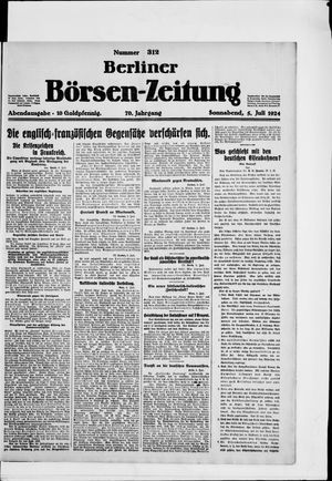Berliner Börsen-Zeitung vom 05.07.1924