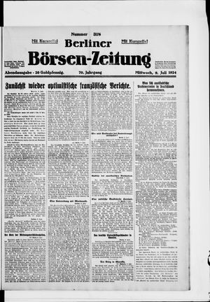 Berliner Börsen-Zeitung vom 09.07.1924