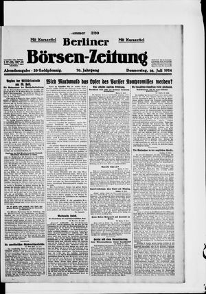 Berliner Börsen-Zeitung vom 10.07.1924
