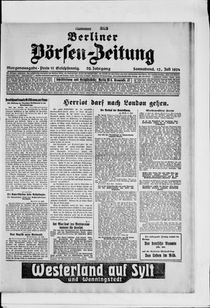 Berliner Börsen-Zeitung vom 12.07.1924