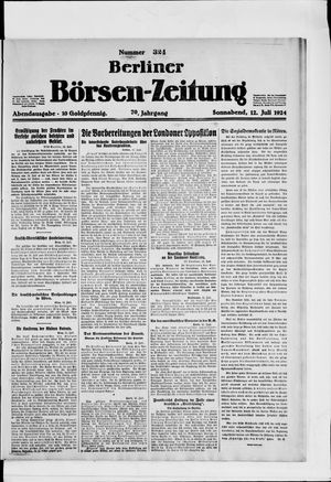 Berliner Börsen-Zeitung on Jul 12, 1924