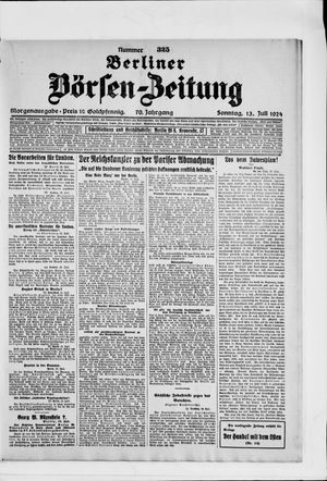 Berliner Börsen-Zeitung vom 13.07.1924
