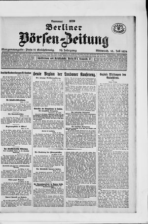 Berliner Börsen-Zeitung vom 16.07.1924