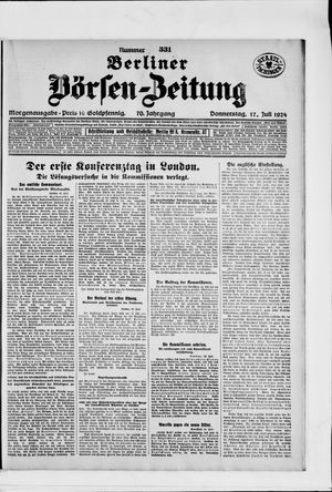 Berliner Börsen-Zeitung vom 17.07.1924