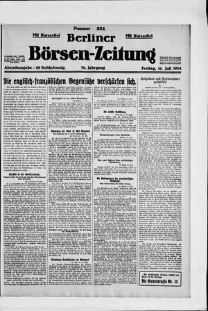 Berliner Börsen-Zeitung on Jul 18, 1924