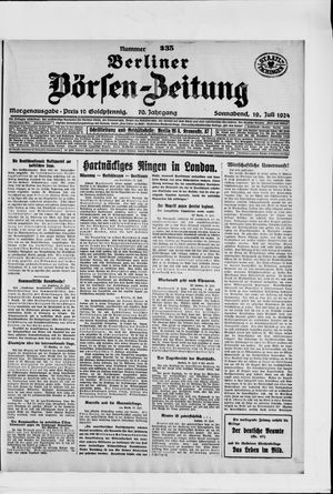 Berliner Börsen-Zeitung vom 19.07.1924