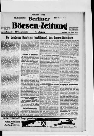 Berliner Börsen-Zeitung vom 21.07.1924