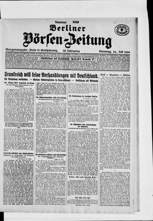 Berliner Börsen-Zeitung on Jul 22, 1924
