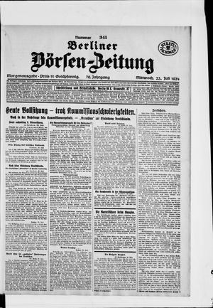 Berliner Börsen-Zeitung vom 23.07.1924