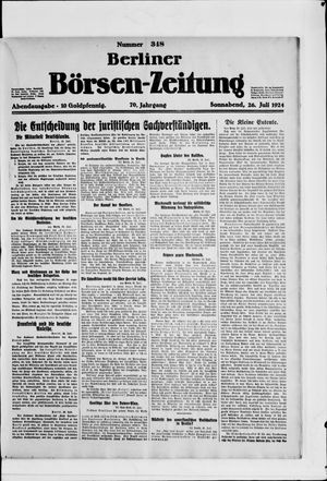 Berliner Börsen-Zeitung vom 26.07.1924