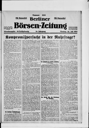 Berliner Börsen-Zeitung vom 28.07.1924