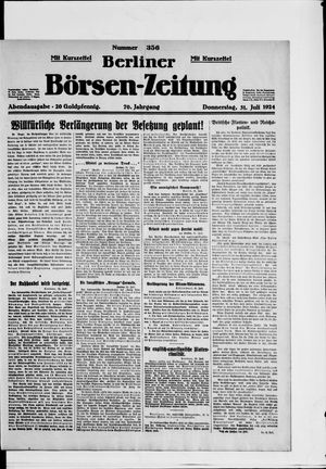 Berliner Börsen-Zeitung vom 31.07.1924