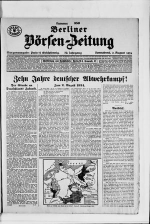 Berliner Börsen-Zeitung vom 02.08.1924