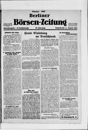 Berliner Börsen-Zeitung vom 02.08.1924