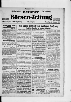 Berliner Börsen-Zeitung on Aug 5, 1924