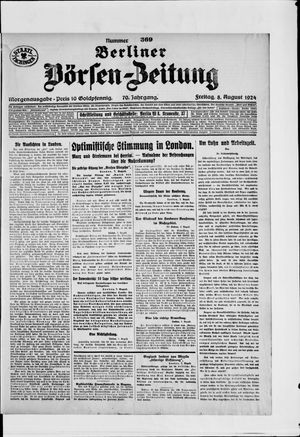 Berliner Börsen-Zeitung vom 08.08.1924