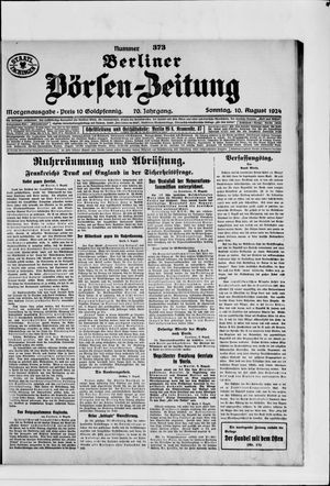 Berliner Börsen-Zeitung vom 10.08.1924