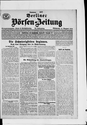 Berliner Börsen-Zeitung vom 13.08.1924