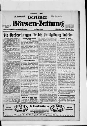 Berliner Börsen-Zeitung vom 18.08.1924