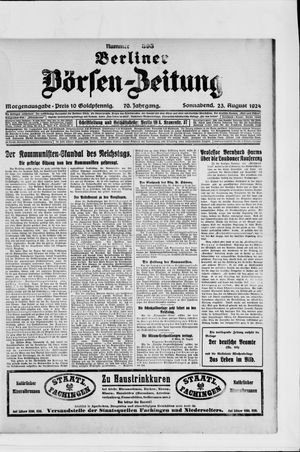 Berliner Börsen-Zeitung vom 23.08.1924