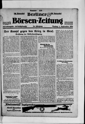 Berliner Börsen-Zeitung vom 01.09.1924