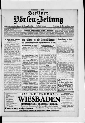 Berliner Börsen-Zeitung vom 07.09.1924